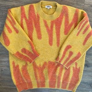 Yellow and orange pattern sweater